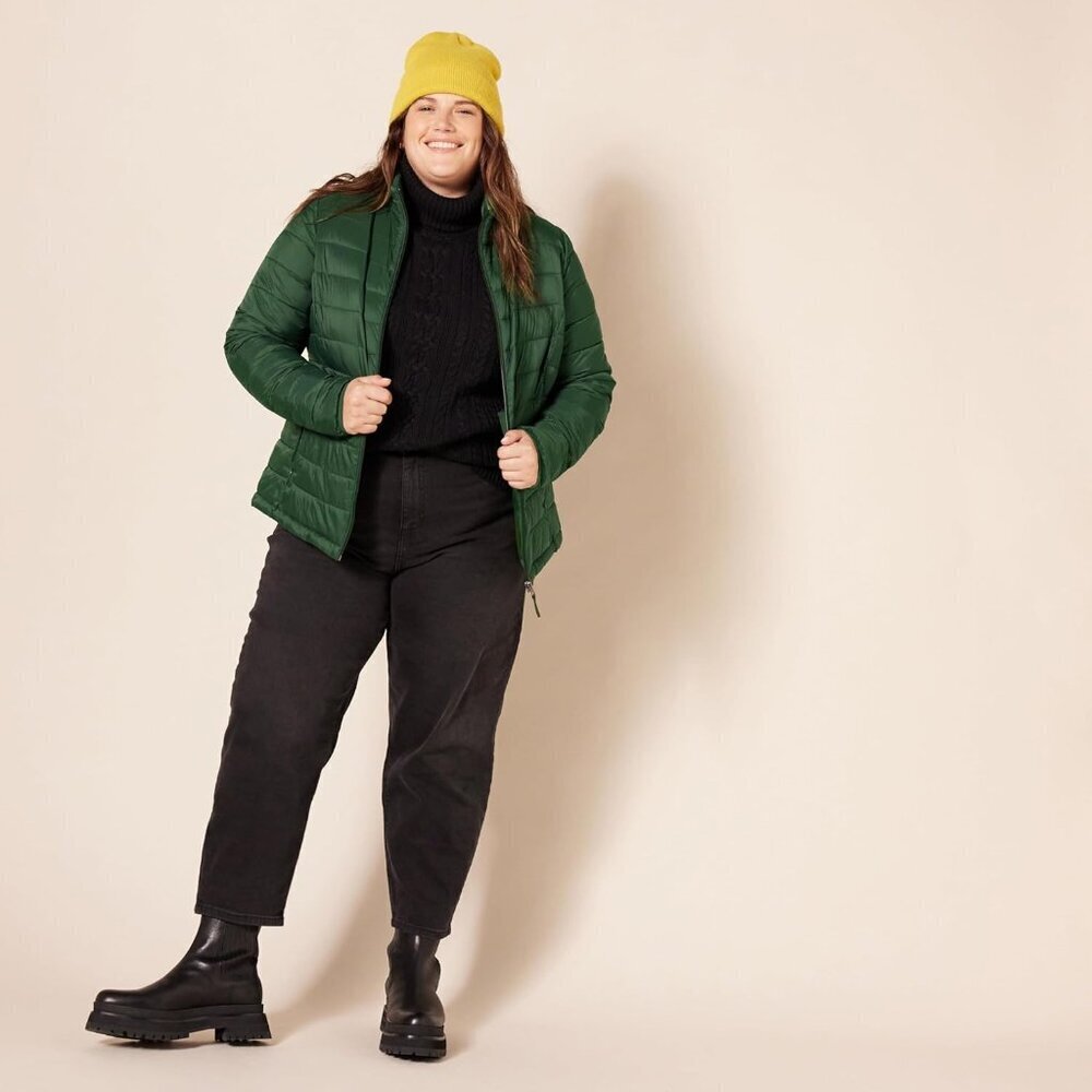 Womens Lightweight Long-Sleeved Water-Resistant Packable Puffer Jacket - Picture 8 of 8